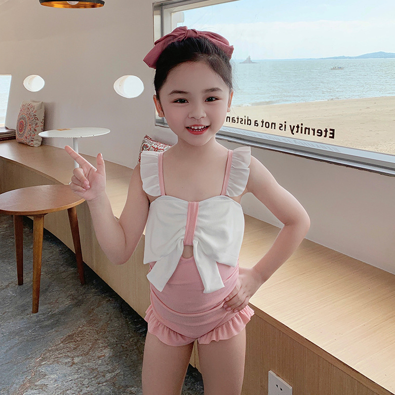 Quick-drying girls' one-piece swimsuit for women, children's 2024 new girls' swimsuit, 3-year-old fashionable baby girl