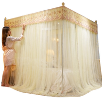 Palace mosquito net home bedroom encrypted bracket rod thickened three-door floor-standing princess style 1.8 meters double