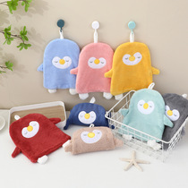 2024 new style hand towels hangable non-stinky coral velvet hand towels cute childrens thickened absorbent towels quick drying