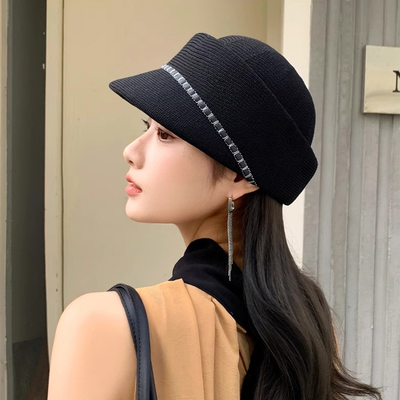 女性用日焼け止め帽子 2025年冬 英国乗馬帽子 セレブ気質 年齢を若返らせる 春秋用 アヒルタンサンハット