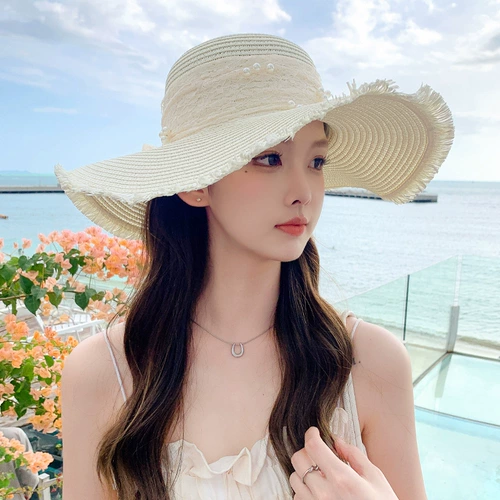 Летняя большая пляжная солнцезащитная шляпа, складная шапка на солнечной энергии, защита от солнца