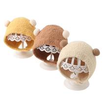 Autumn and winter baby woolen hats childrens hats fashionable girls knitted hats boys ear protection hats warm and windproof in winter