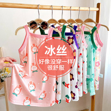 платье 女童夏装连衣裙夏季新款儿童睡裙冰丝中大童公主吊带裙小女孩裙子 Jifanpaul