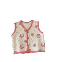 Childrens vest spring and autumn 2024 new double-sided Ollie velvet loose casual winter baby girl outer vest vest