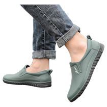 German low-cut rain boots for men in summer fashionable outer wear non-slip rain boots kitchen work rubber shoes shallow mouth waterproof shoes for men