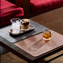 Spot leather placemats waterproof oil-proof and insulated light luxury European style high-end household bowls and plates table mats for Chinese and Western restaurants