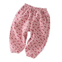 Boys and girls velvet pants autumn and winter 2024 new baby casual pants spring and autumn childrens loose-fitting bloomers