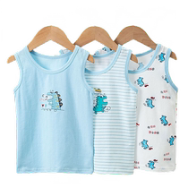 Childrens vest boys type A pure cotton inner wear sweat-absorbent little boy baby outer wear sleeveless summer thin style