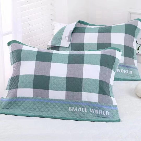 枕巾2025新款纯棉一对装100全棉防头油男士高档老粗布加大加厚单