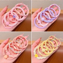 Hair rope for girls 2024 new style rubber band high elasticity for girls with ball head and ponytail hair tie for girls and boys.