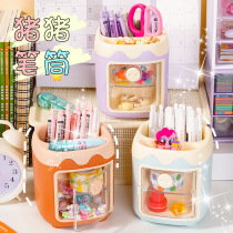Creative pen holder storage integrated childrens girl student desktop large capacity multifunctional pen holder for office pens
