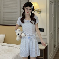 Синие полосы [костюм Top + шорты]