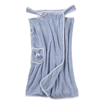 Coral velvet bathrobe for women non-pure cotton absorbent wearable quick-drying bath towel nightgown bath skirt soft and lint-free