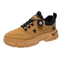 Autumn mens shoes 2024 new breathable work shoes mens trendy versatile Martin boots mens thick-soled casual sneakers