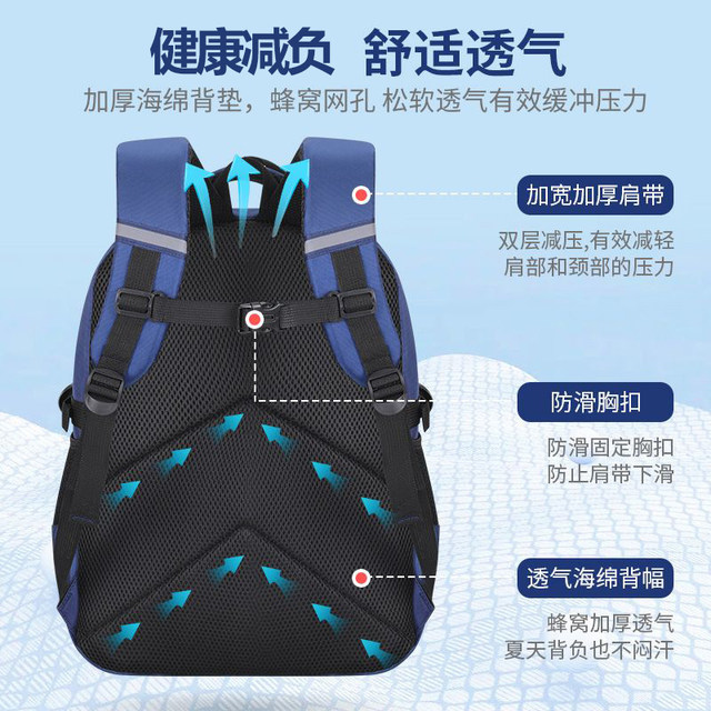 Children's Schoolbags, Backpacks for Primary School Students, Grades 1, 2, 3, 4, 5, Lightweight, Large Capacity, 6Th Grade, Lightweight, Boys