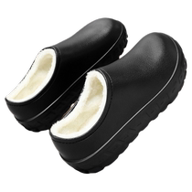 Autumn and winter cotton shoes for men with velvet and thickened to keep warm chef shoes for men in winter kitchen waterproof cotton slippers for men and women work shoes