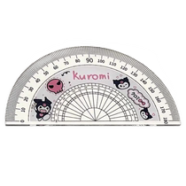 Protractor cartoon cute portable transparent ruler KT acrylic student ruler set scale ruler triangle ruler