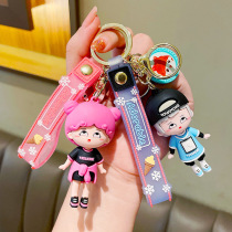 Trend Cartoon Street Dance Girl Pendentif Creative Soft Glue Cute Paparazzi Key Buckle School Bag Accessoires Small Gift Hanging Accessoires