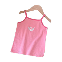 Girls camisole 2024 summer little girl sleeveless bottoming top to wear thin baby girl T-shirt top