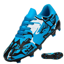 Football shoes mens leather long spikes football training short rubber spikes sports shoes low-top youth sneakers large size women