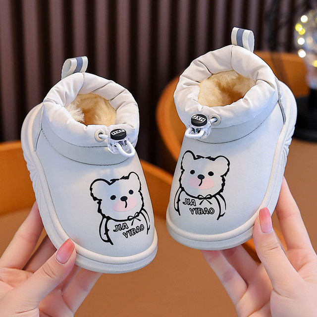 Children's Cotton Slippers 2025 Winter New Style Cartoon Warm Soft-Soled Non-Slip Baby Cotton Shoes for Boys and Girls