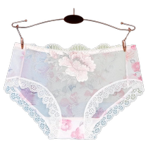 Sexy underwear for women 2024 new style lace pure desire mesh thin national style retro large size womens briefs shorts