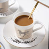 Dynamic Reflection Mirror Cup, High-End Mug, Personalized Creative Ceramic Afternoon Tea Coffee Cup and Saucer, Ceramic Water Cup