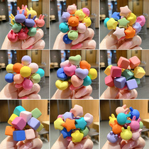 Babys hair is tied with a rubber band without hurting the hair. High elastic hair rope. Childrens hair accessories. Small pull-on hair rope. Girls hair accessories.