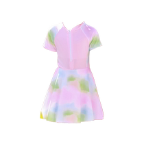 Childrens swimsuit girls summer one-piece skirt 2024 new middle childrens swimsuit girls student sports beach swimwear