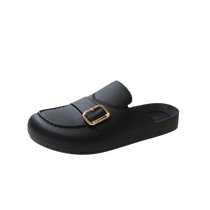 Baotou half slippers for women 2024 new summer outer wear comfortable and lightweight Baotou Mules flat soft sole sandals and slippers