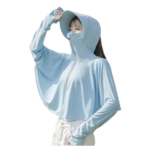 Vêtements de Protection solaire dété en soie glacée masque tout-en-un pour femmes châle de cyclisme Anti-UV couvre-visage chapeau de soleil nouvelle collection 2024