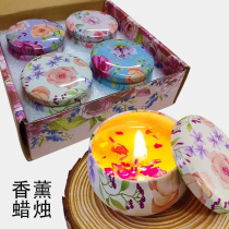 Aromatherapy candle birthday gift niche high-end souvenir gift dry petals low temperature soy wax small romance