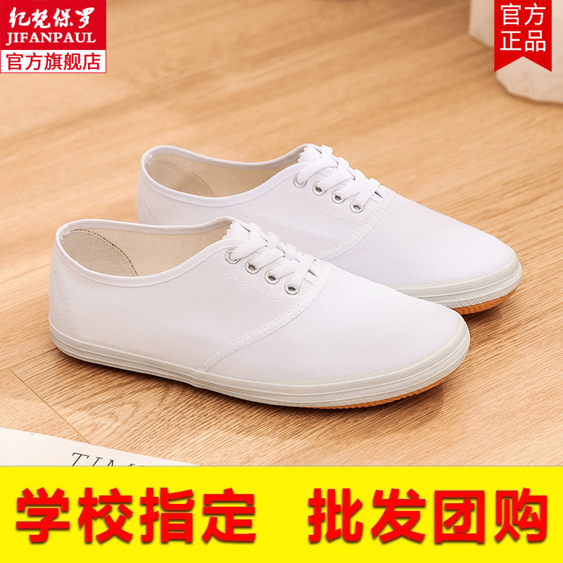White Canvas Shoes for Women, Indoor Student Shoes for Men, White Sneakers, Gymnastics Shoes, White Mesh Shoes, Martial Arts Shoes, White Work Shoes