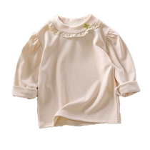 Girls long-sleeved T-shirt spring and autumn 2024 new style childrens bottoming shirt autumn baby princess top autumn