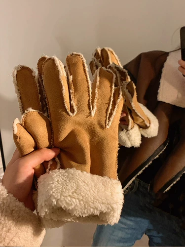 Бархатные перчатки, удерживающий тепло комплект, ветрозащитный защищающий от холода зимний милый электромобиль для велоспорта, защита транспорта