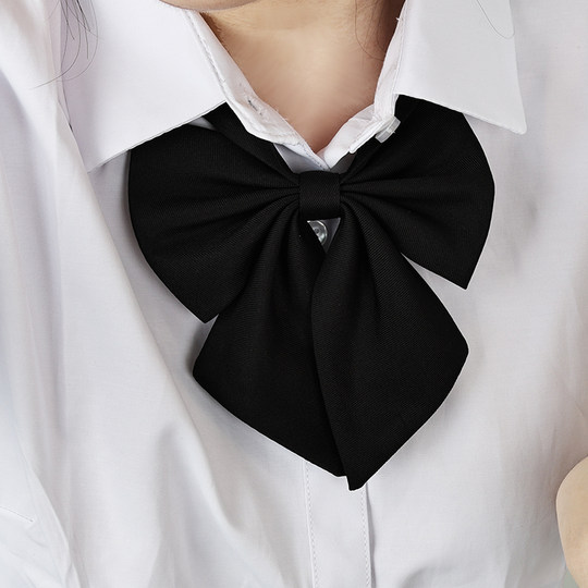 Однотонный галстук-бабочка для девочек, для школьной формы JK, с длинной завязкой, аксессуар для японской школьной формы, в стиле преппи, для матросского костюма, академической формы