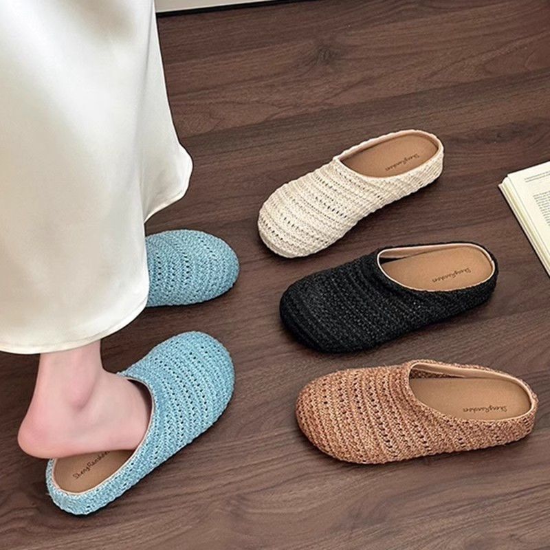 Birkenstock-Style Closed-Toe Mules for Women, Summer 2026 New Fashion, Bohemian Style, Flat Sole, Niche Hollow-Out Sandals