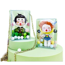 Bubble Mart blind box storage bag pvc transparent pendant bag baby walking bag cute ins style display baby bag
