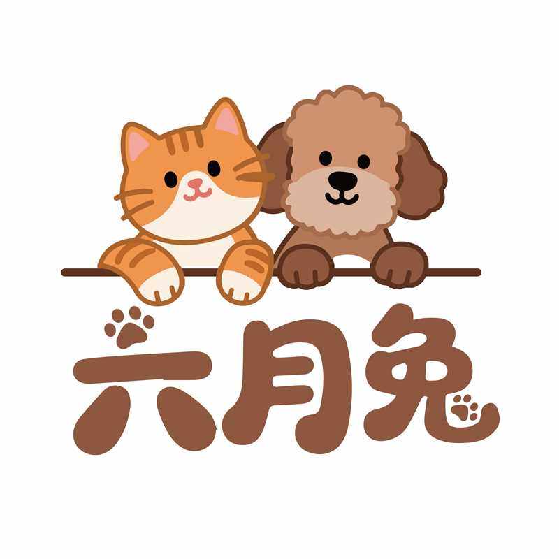 六月兔宠物用品店的LOGO