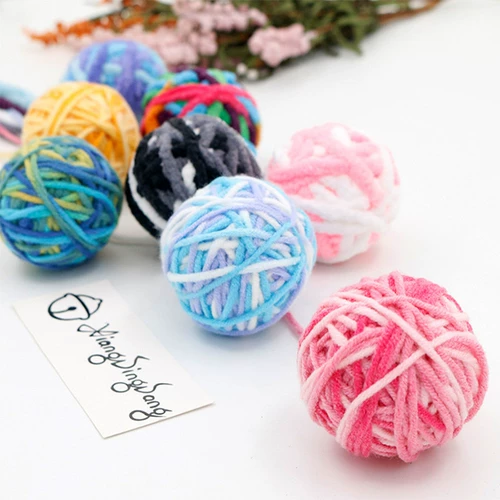 Интерактивная игрушка для спортзала, красный синий клубок пряжи, домашний питомец, кот