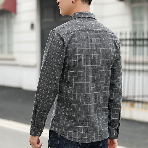 南极人 Весенняя рубашка в английском стиле, универсальный лонгслив, в британском стиле, облегающий крой