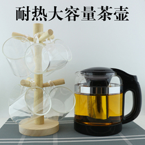 Large capacity cold kettle cold kettle high temperature Hammer cold water cup set transparent household glass tea cup