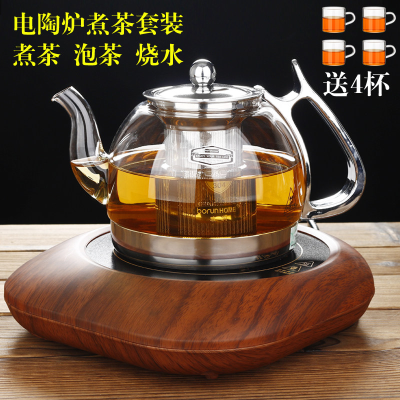 Full automatic pottery furnace high-capacity resistance high temperature thickness filter glass cooker teapot set household