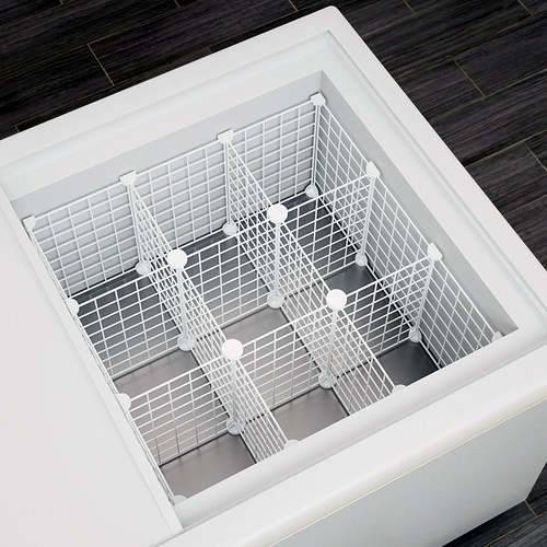 Органайзер для морозильной камеры, большая полка для хранения, многоуровневая стойка, холодильный шкаф для супермаркета, встроенная стойка для сортировки мороженого, железная решетка