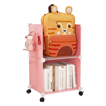 Maternelle School Bag Cabinet Baby Toy Containing Rack Floor With Wheels Children Bookshelf Toys Two-in-one Lockers