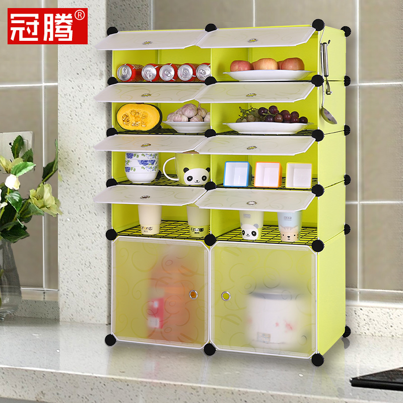 Bowl Trays Cabinet New shelf Plastic Free combined kitchen appliances Contained Multifunctional Home Floor Lockers