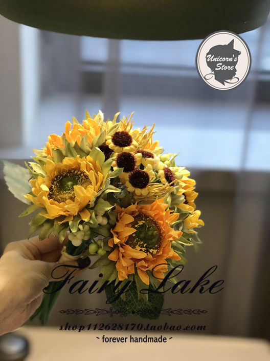 Van Gogh sunflower quality Home Decorative Items Fake Fancy-style Living room floral silk flower emulated flower sunflower