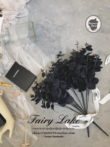  Black swan Eucalyptus black simulation flower lolita girl soft sister shooting props hand bouquet small fragrance