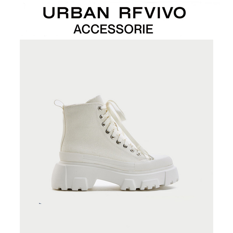 URBAN RFVIVO2022 spring summer new products fashion round head strap bootleg shoes boots female AY02TS8N2000