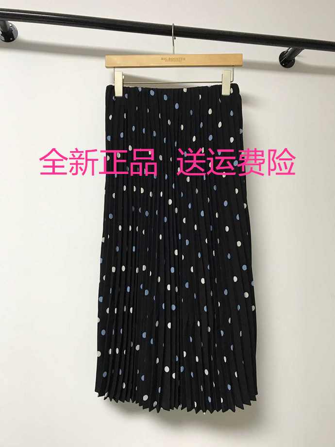 Lagogo 2019 hè mới eo cao retro điểm nhấn váy xếp li váy voan nữ IABB304F53 - Váy chân váy caro chữ a